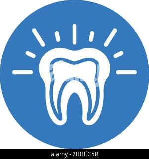 Gut organisierte und vollständig editierbare Zahnschmerzsymbole, Zahnproblemsymbol für Vektormaterial und viele andere Zwecke. Stock Vektor