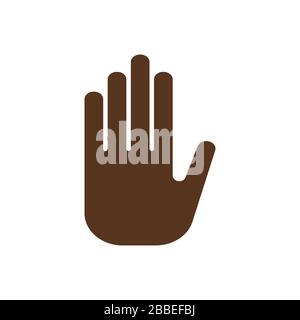 Stoppschild mit menschlichem Handsymbol. Vektor Stock Vektor