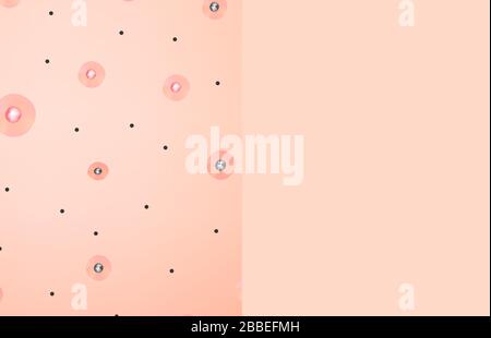 Textur, entzündete Pickel und Akne. Vorher nach Akne. Hintergrund der Haut. Infografiken. Vektordarstellung auf isoliertem Hintergrund Stock Vektor