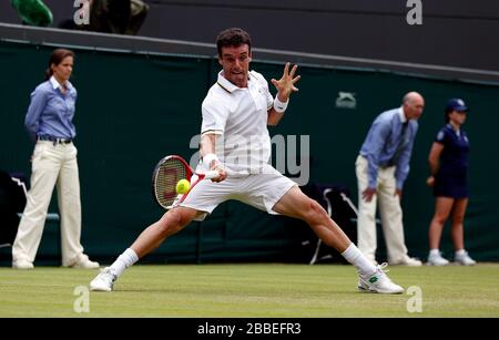 Spaniens Roberto Bautista Agut im Einsatz gegen Landsmann David Ferrer Stockfoto