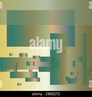 Abstrakter 3D-Hintergrund mit Quadrat und Punkten Stockfoto