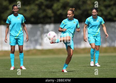 Brasilien Frauen werden während einer Trainingseinheit an der Cardiff University gesehen Stockfoto