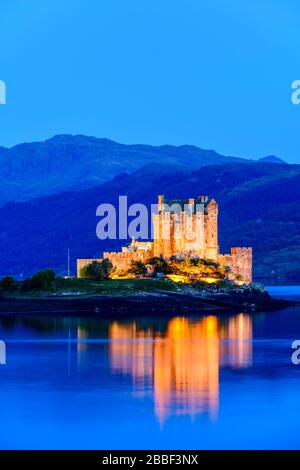 Eilean Donan Castle in Dornie, Schottland. Stockfoto