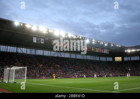 Allgemeine Ansicht der Aktion Stockfoto
