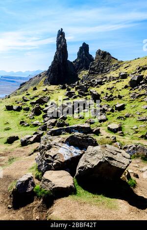 Der alte Mann von Storr auf der Insel Skye in Schottland Stockfoto