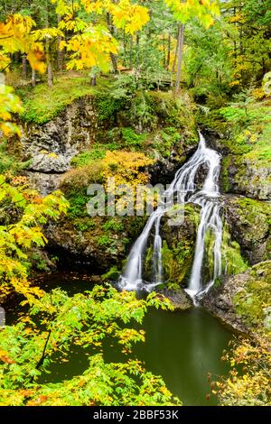 Sitzende Lady Falls in Metchosin bei Victoria, British Columbia. Stockfoto