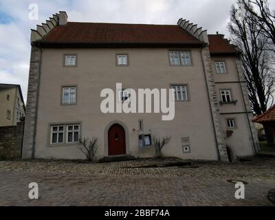 Burgorgelmuseum Hanstein, Musikinstrumentenmuseum in Ostheim vor der Rhön, Landkreis Rhön-Grabfeld, Unterfranken, Bayern, Deutschland / Stockfoto