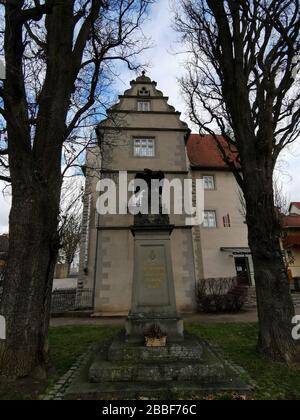 Burgorgelmuseum Hanstein, Musikinstrumentenmuseum in Ostheim vor der Rhön, Landkreis Rhön-Grabfeld, Unterfranken, Bayern, Deutschland / Stockfoto