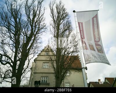 Burgorgelmuseum Hanstein, Musikinstrumentenmuseum in Ostheim vor der Rhön, Landkreis Rhön-Grabfeld, Unterfranken, Bayern, Deutschland / Stockfoto