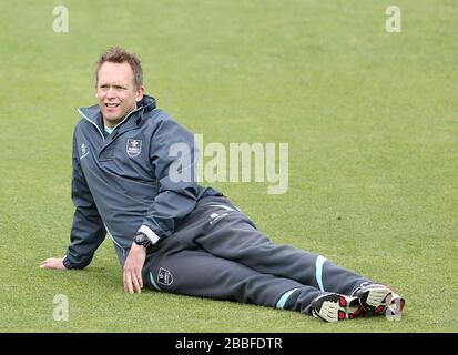 Stuart Barnes, Bowlingtrainer von Surrey Stockfoto