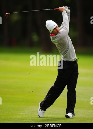 Der dänische Thorbjorn Olesen war am Tag eins der BMW PGA Championship 2013 im Wentworth Golf Club. Stockfoto