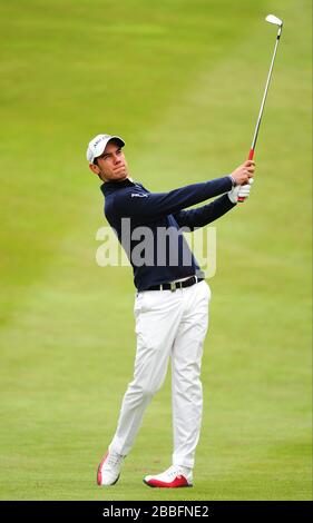 Italiens Matteo Manassero während des ersten Tages der BMW PGA Championship 2013 im Wentworth Golf Club. Stockfoto