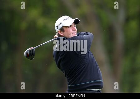 Shane Lowry der Republik Irland im zweiten Tag der BMW PGA Championship 2013 im Wentworth Golf Club im Einsatz. Stockfoto