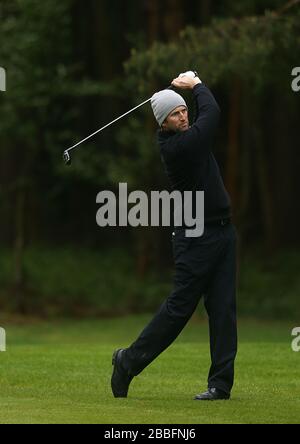 Gregory Bourdy aus Frankreich im zweiten Tag der BMW PGA Championship 2013 im Wentworth Golf Club. Stockfoto