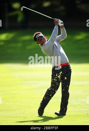 Thailands Thongchai Jaidee während des vierten Tages der BMW PGA Championship 2013 im Wentworth Golf Club. Stockfoto