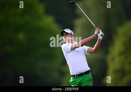 Italiens Matteo Manassero am vierten Tag der BMW PGA Championship im Wentworth Club, Surrey. Stockfoto