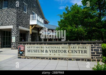 Gettysburg National Civil war Battlefield Military Park Pennsylvania PA Museum und Besucherzentrum Stockfoto