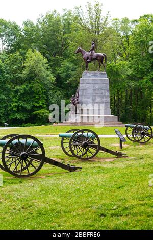 Virginia Denkmal mit Robert E Lee Gettysburg National Civil war Battlefield Military Park Pennsylvania PA Stockfoto