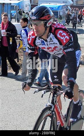 Bobby Julich vom Team CSC während des Circuit de la Sarthe 2006, Radrennen, 5. April: Angers - Angers ITT, 8,8 km:2006 in Angers, Frankreich - Photo Laurent Lairys/DPPI Stockfoto