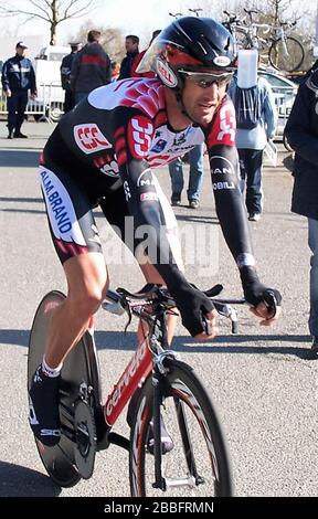 Bobby Julich vom Team CSC während des Circuit de la Sarthe 2006, Radrennen, 5. April: Angers - Angers ITT, 8,8 km:2006 in Angers, Frankreich - Photo Laurent Lairys/DPPI Stockfoto