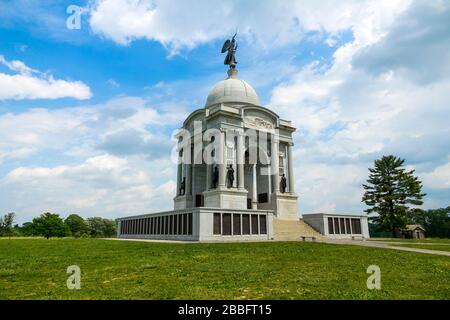 Denkmal für Pennsylvania, Gettysburg National Civil war Battlefield Military Park Pennsylvania PA Stockfoto