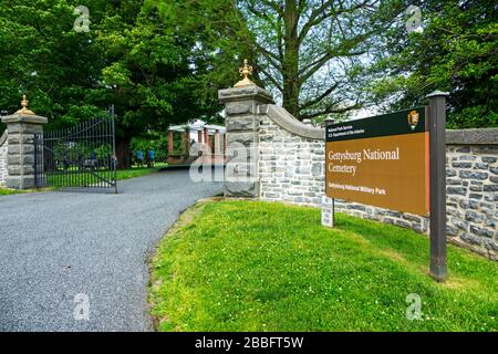 Gettysburg National Cemetery Gettysburg National Civil war Battlefield Military Park Pennsylvania PA Stockfoto