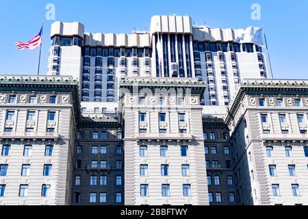 Westin St Francis Hotel Building am Union Square, San Francisco, Kalifornien, USA, 31. März 2020 Stockfoto