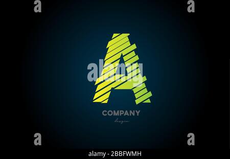 Ein Logo mit Buchstaben für Unternehmen und Unternehmen. Grün-blaue Farbe Stock Vektor