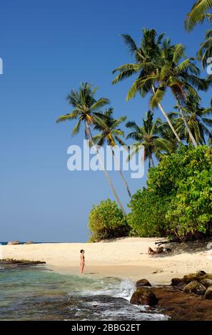 Sri Lanka, Mirissa, geheimer Strand Stockfoto