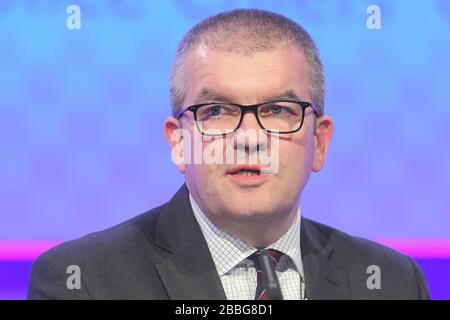 Martin Hewitt ist Vorsitzender des Rates der nationalen Polizeichefs und sprach auf ihrer Konferenz im Februar 2020. Stockfoto