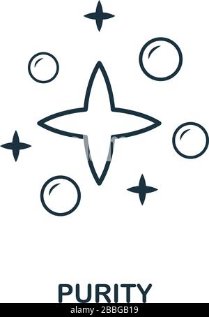 Reinheitszeichen. Line-Style-Element aus der Hygienesammlung. Symbol für dünne Reinheit für Web-Design und Infografiken Stock Vektor