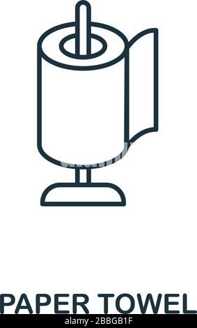 Papierhandtuchsymbol. Line-Style-Element aus der Hygienesammlung. Symbol für dünne Papierhandtücher für Web-Design und Infografiken Stock Vektor