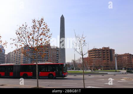 La plaza de Europa, Zaragoza, Spanien Stockfoto