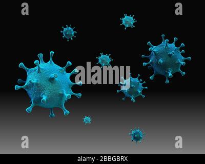 COVID-19 SARS, Coronaviridae, SARS-COV, SARSCoV, Virus 2020, MERS-COV, chinese Virus 2019-nCoV Stockfoto