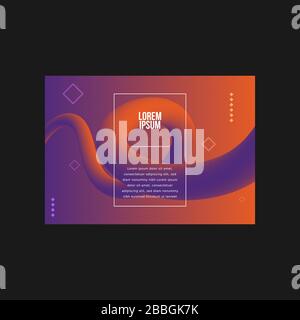 Abstrakter Hintergrund mit mehrfarbigem Fluss und linearen Formen. Vorlage für Vektorgrafiken. Abstraktes Mehrzweckdesign für Deckel, Flyer, Banner, Stock Vektor