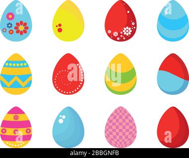 Farbige Abbildung der Ostereier (Vektor) Stock Vektor