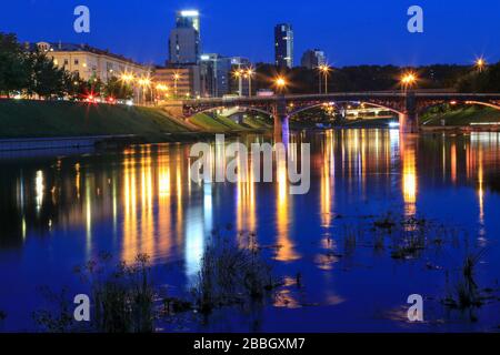 Flusses Neris, Vilnius, Litauen Stockfoto