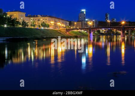 Flusses Neris, Vilnius, Litauen Stockfoto