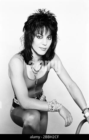 Joan Jett fotografierte in Philadelphia, PA, Juni 1984.Credit: Scott Weiner/MediaPunch Stockfoto