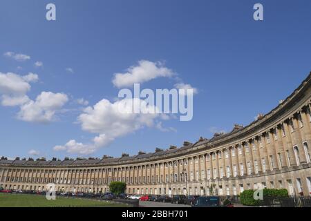 Georgianischen Ära Royal Crescent, Bath, England, Vereinigtes Königreich Stockfoto