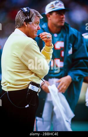 Jimmy Johnson von den Miami Dolphins Stockfoto