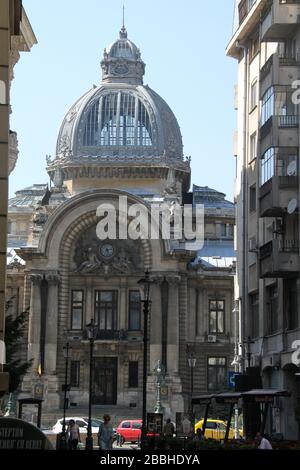 Der CEC-Palast (rumänisch: Palatul CEC) in Bukarest, Rumänien Stockfoto