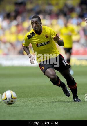 Watfords Lloyd Doyley während des npower Football League Championship Matches in der Vicarage Road. Stockfoto