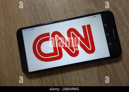 Das CNN-Logo (Kabel News Network) wird auf dem Smartphone angezeigt Stockfoto