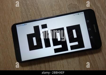 Digg-Logo wird auf dem Smartphone angezeigt Stockfoto