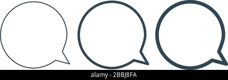 Das Symbol für lineare Chat- oder Sprechblasen setzt das lineare Design ein. Kommunikationssymbol für Ihr Website-Design, Stock Vector Illustration isoliert auf weiß Stock Vektor