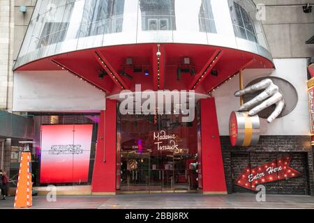 Madame Tussauds Wachsfigurenkabinett in der West 42nd Street in New York City. Stockfoto