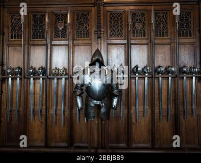 Ritter in glänzender Rüstung Stockfoto