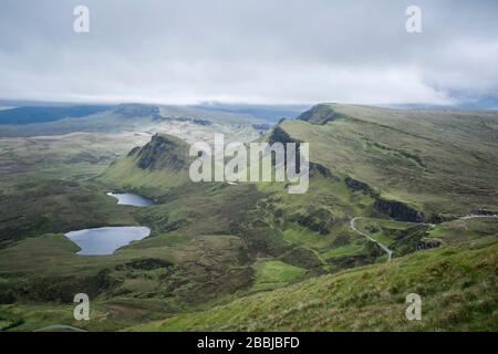 Quiraing Erdrutschwanderweg, Insel Skye, Schottland, Großbritannien, Europa Stockfoto