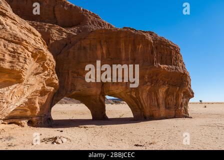 Natürliche Felsformationen und Bögen, Tschad, Afrika Stockfoto